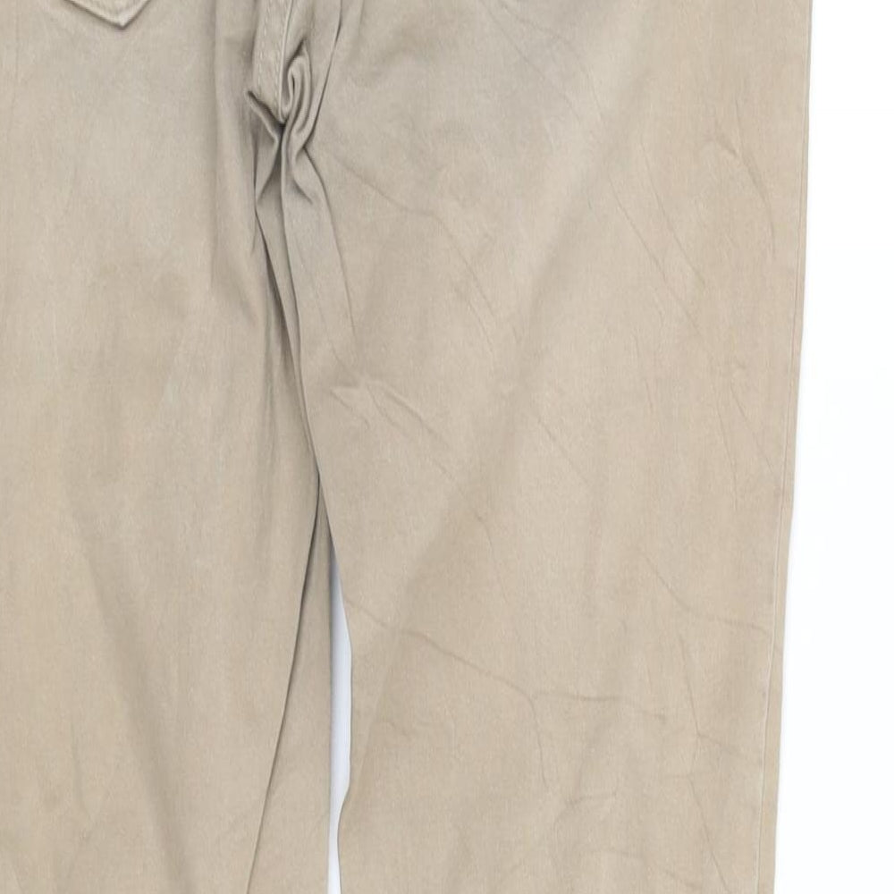 pr worn Womens Beige Trousers Size 8 L32 in