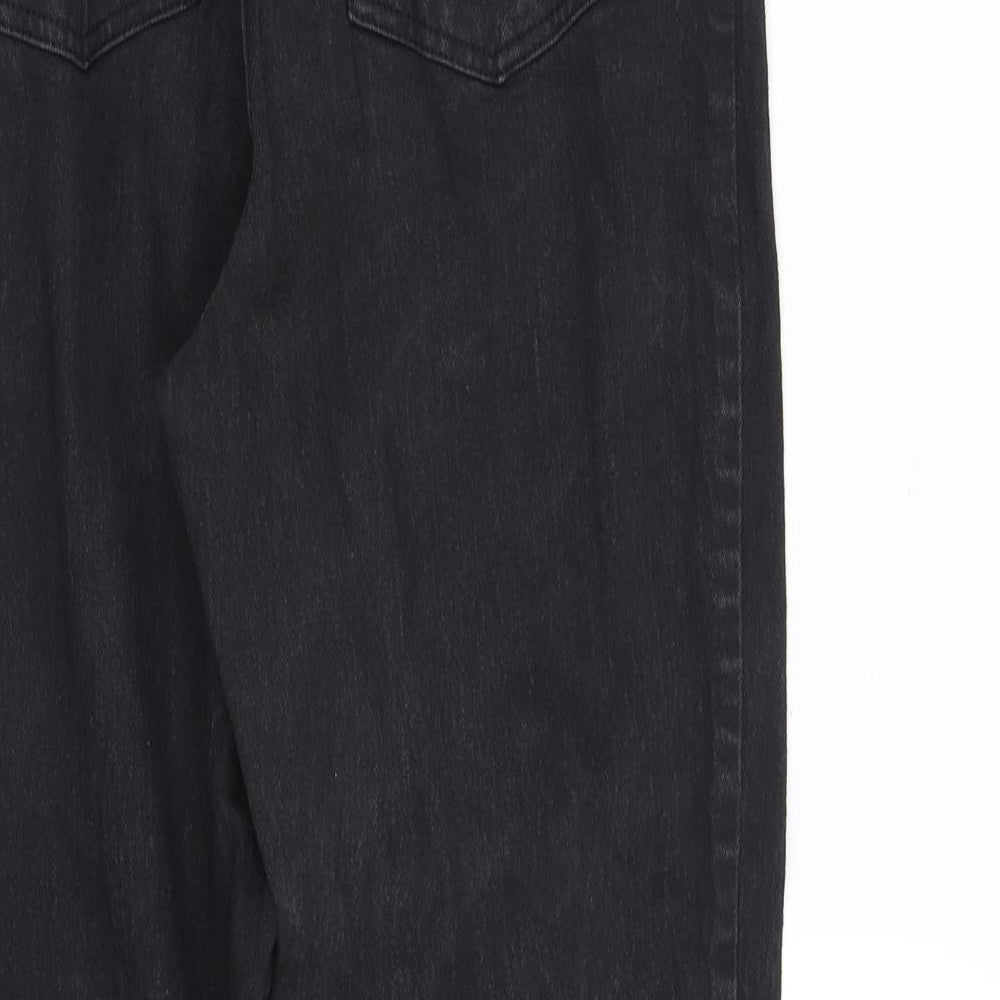 pre worn Womens Black Straight Jeans Size 14 L34 in