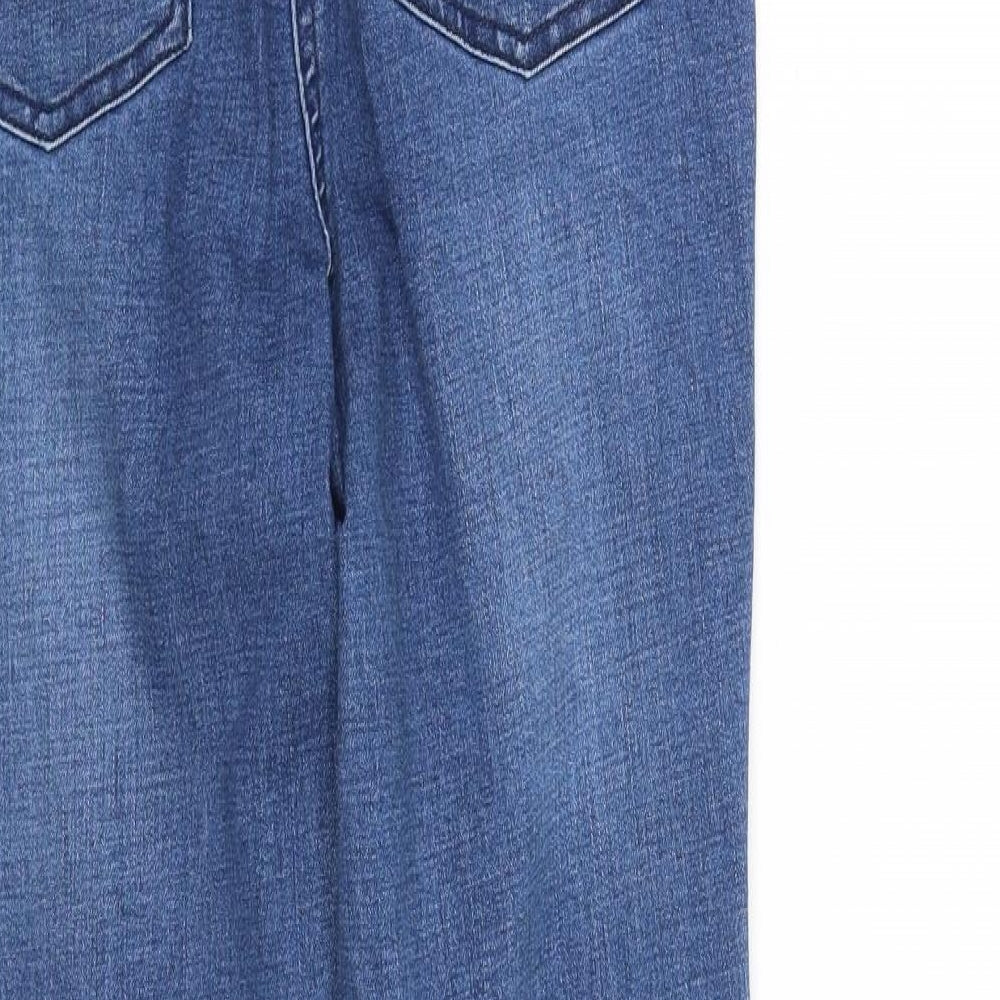 deniem Womens Blue Trousers Size 12 L30 in