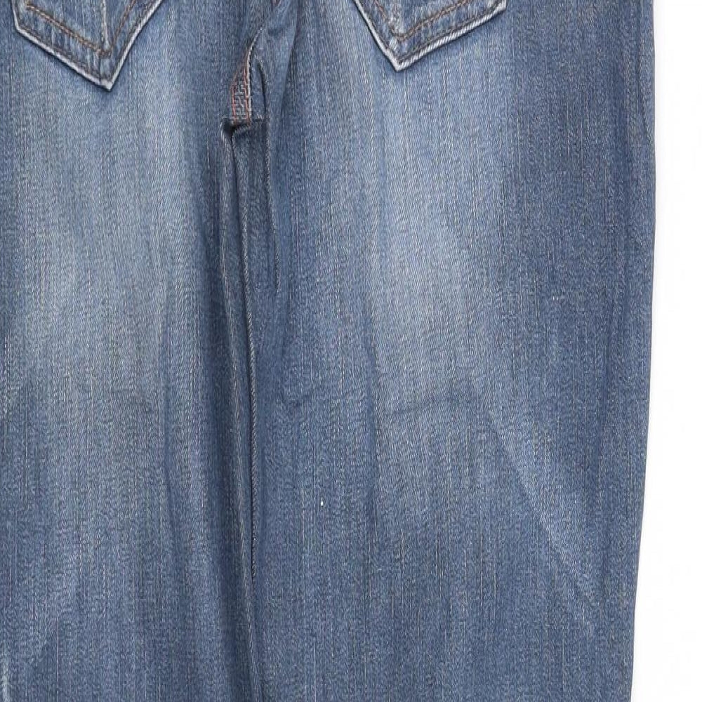 pre worn Womens Blue Straight Jeans Size M L32 in