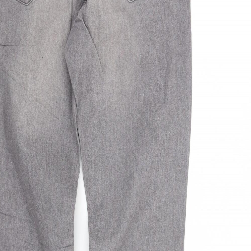 pre worn Womens Grey Straight Jeans Size S L32 in