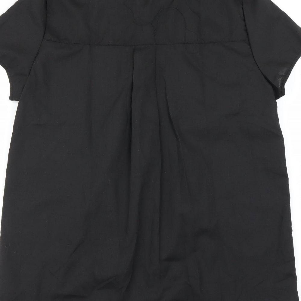 Preworn Womens Black Basic Button-Up Size M