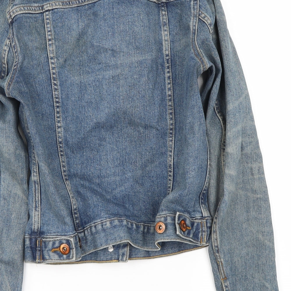 H&M Womens Blue Jacket Coat Size 4