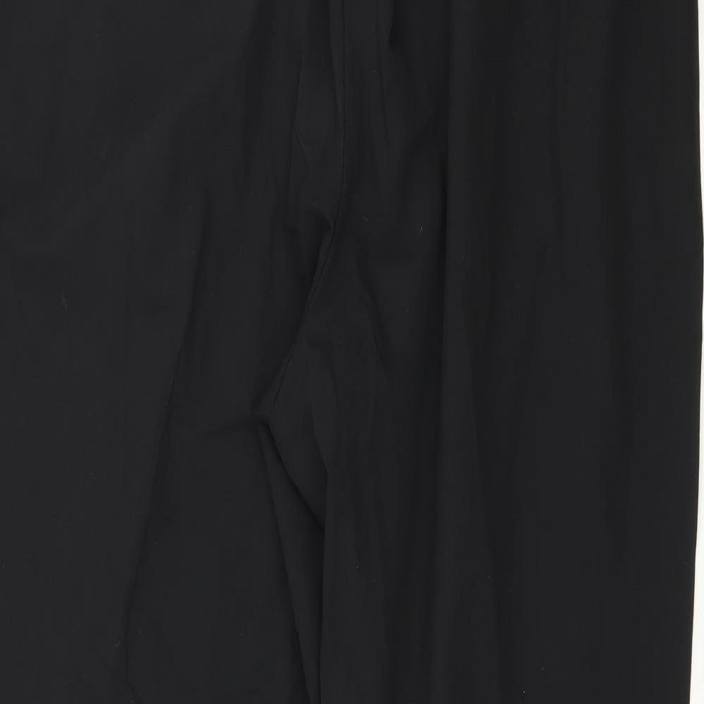 Edit Womens Black Striped Trousers Size 40 in L30 in