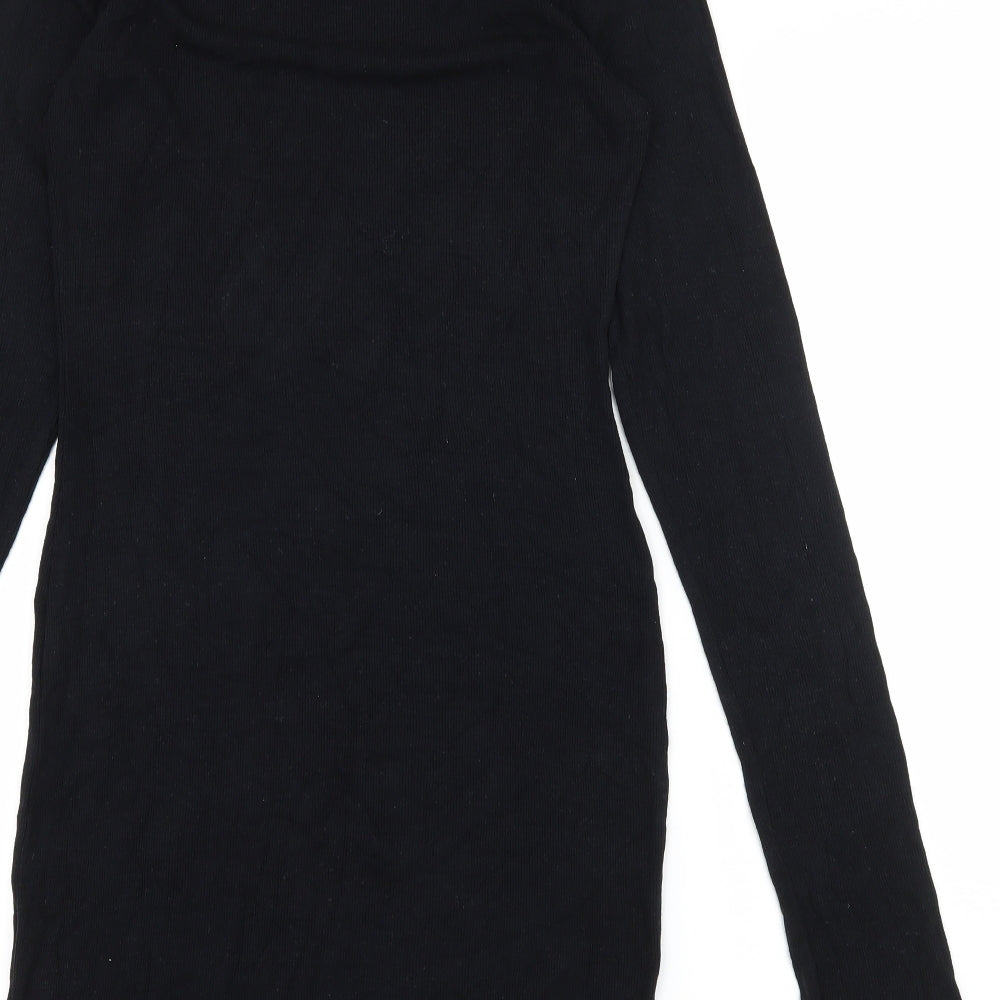 PRETTYLITTLETHING Womens Black Jersey Bodycon Size 12