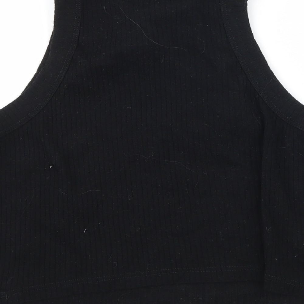 River Island Womens Black Jersey Basic Tank Size 14