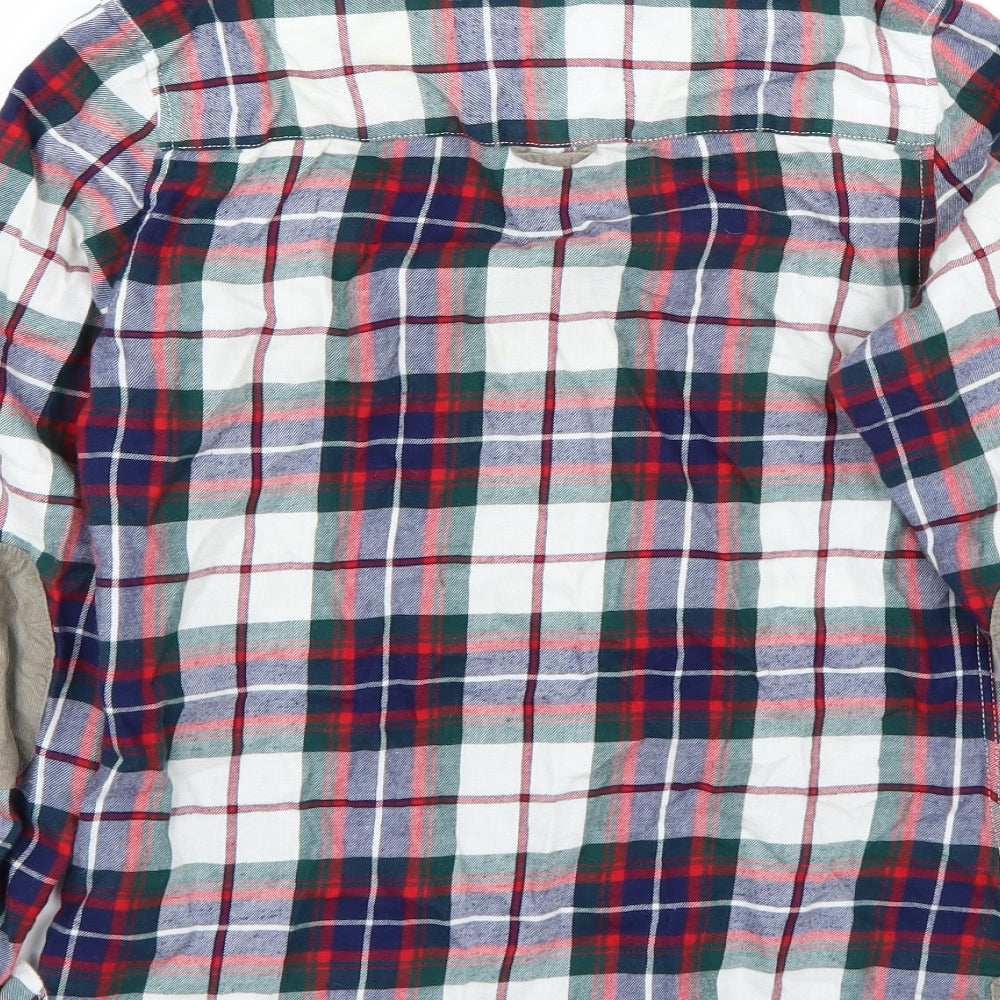 H&M Womens Red Check Basic Button-Up Size 4