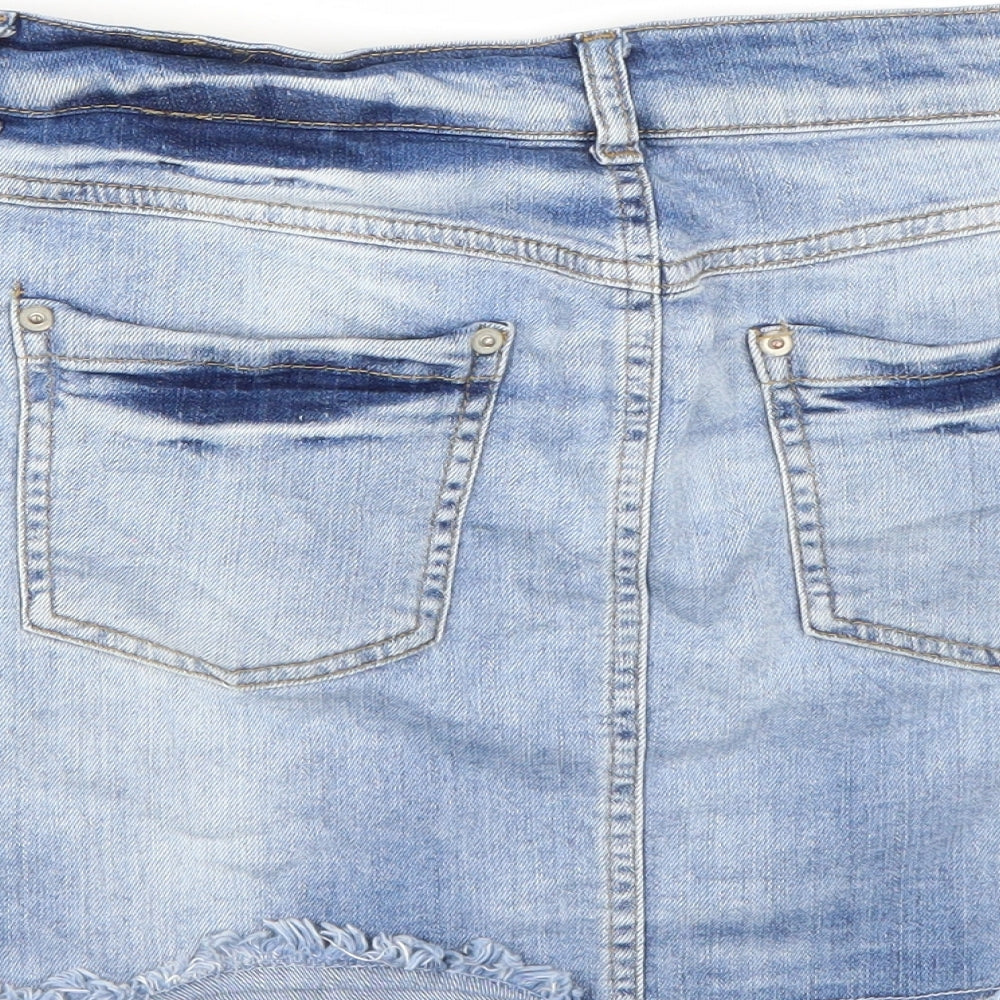 Select Womens Blue A-Line Skirt Size 12