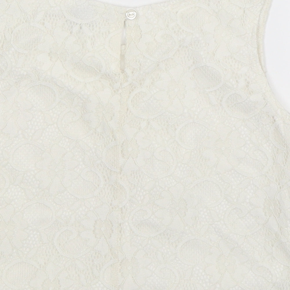 TU Girls White Basic Tank Size 12 Years