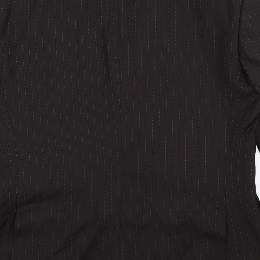 Burton Mens Black Striped Jacket Suit Jacket Size 38