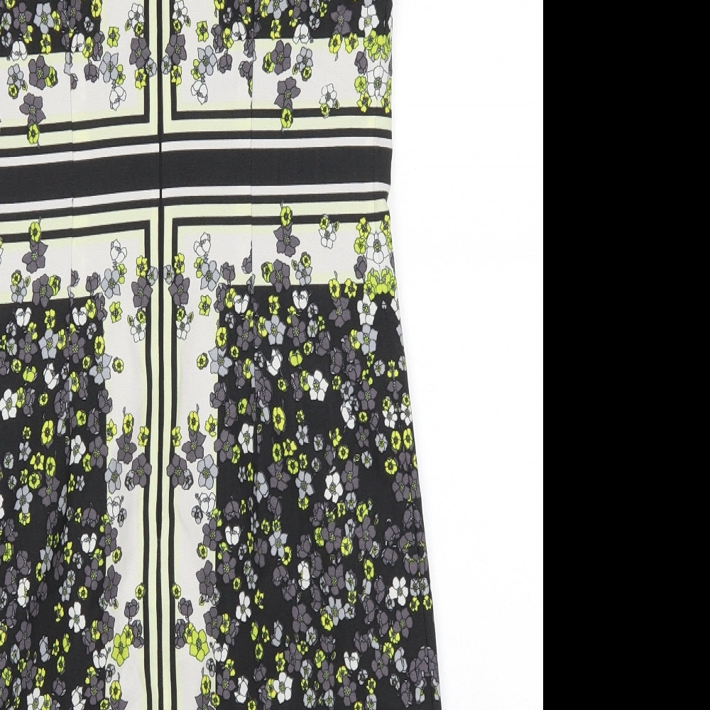 GREAT PLAINS Womens Grey Floral A-Line Size XS