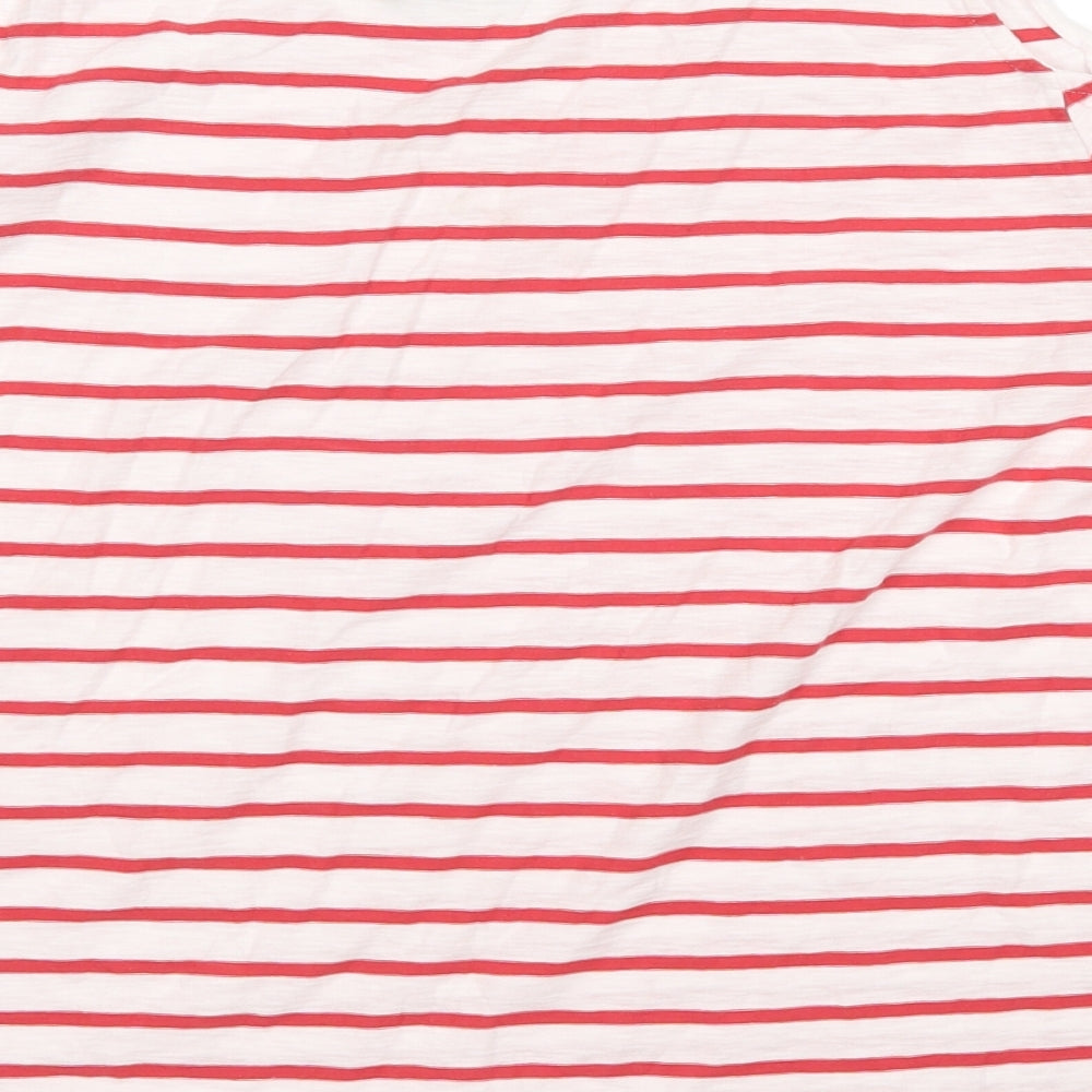 Pomodoro Womens Red Striped Basic Blouse Size 10