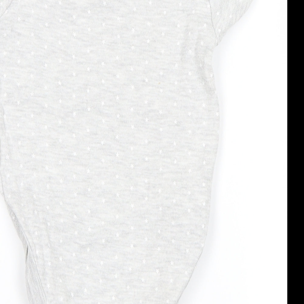 pure nanu Grey Polka Dot Babygrow One-Piece Size 12-18 Months - stars