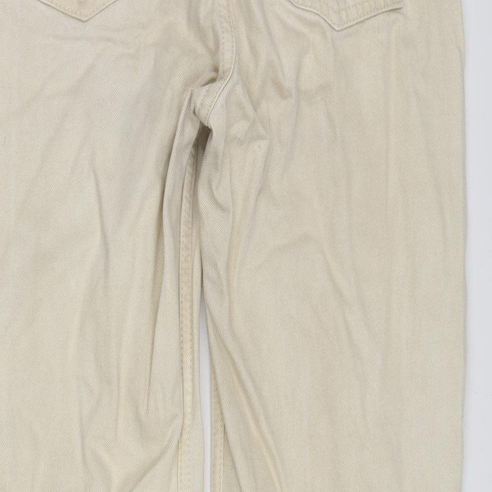 demim co Womens White Denim Straight Jeans Size 10
