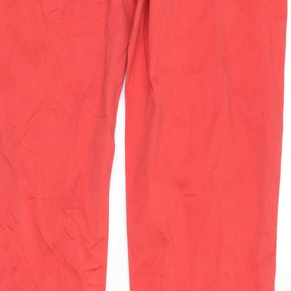 blonde + blonde Womens Red Denim Straight Jeans Size 12