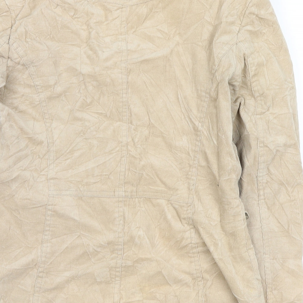 New Look Womens Beige Corduroy Jacket Size 12