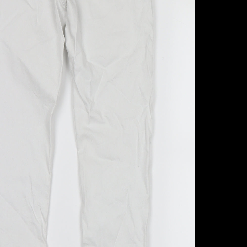 Dorothy Perkins Womens White Denim Straight Jeans Size 6