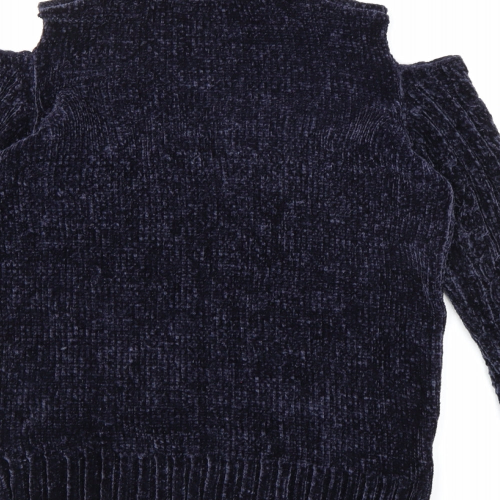Dorothy Perkins Womens Blue Knit Pullover Jumper Size 10