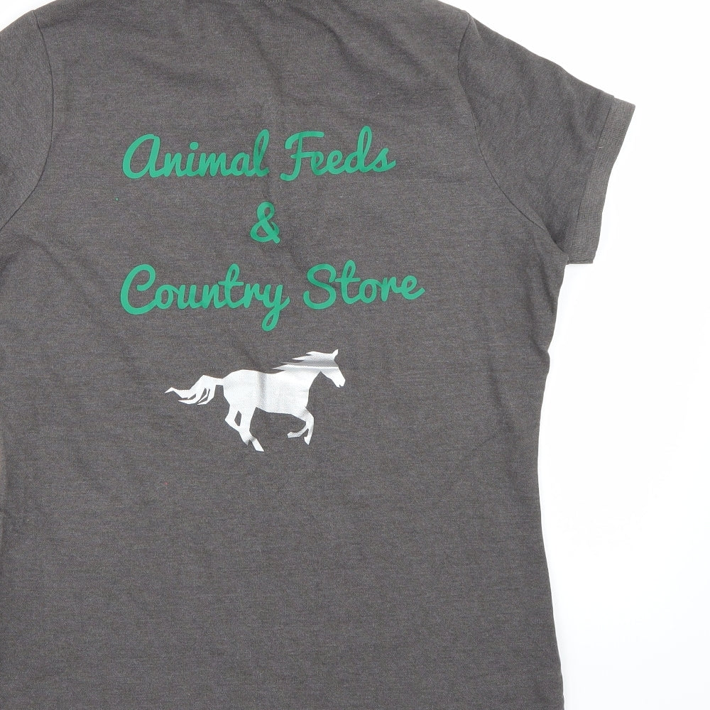 Asquith & Fox Womens Grey Basic Polo Size M