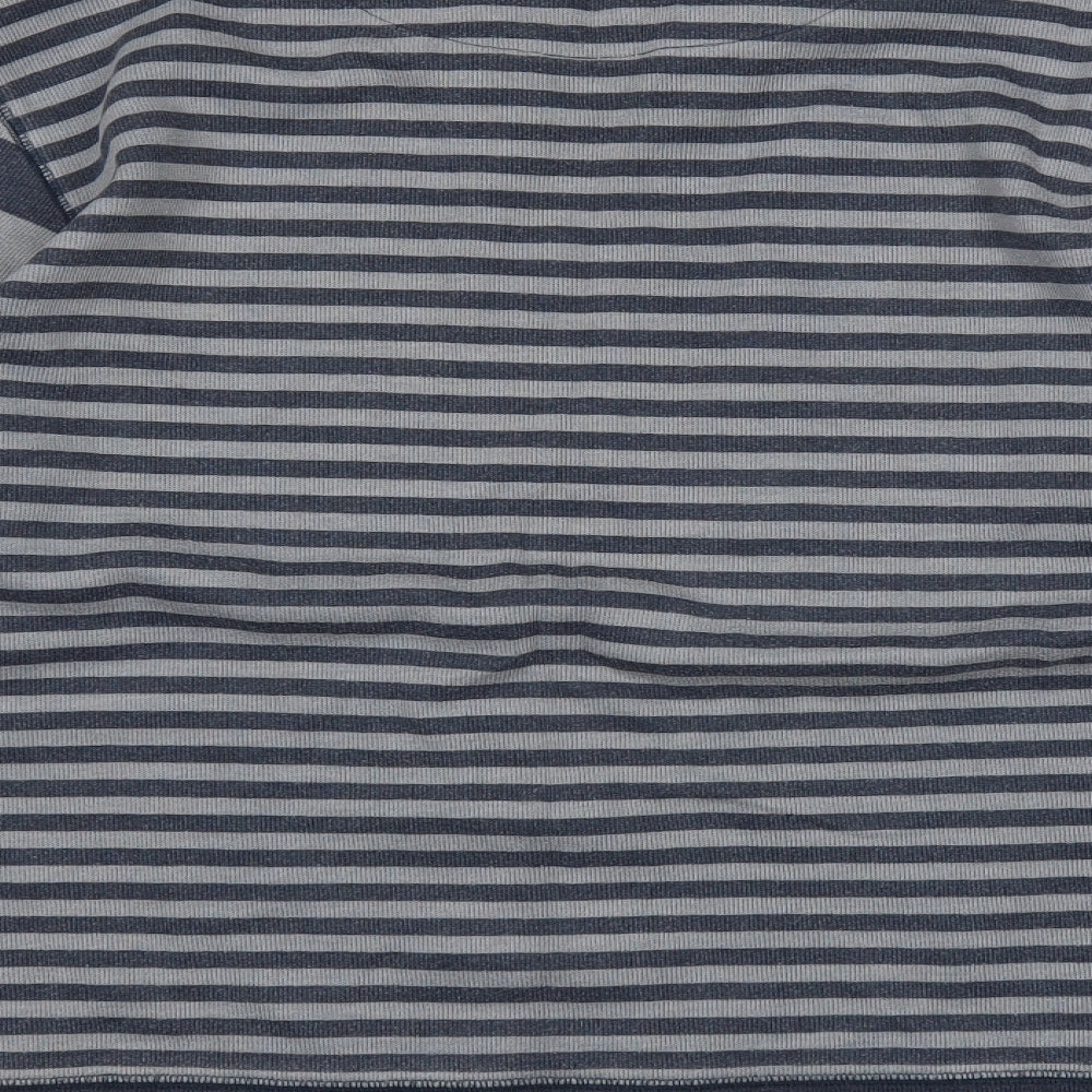 Easy Womens Blue Striped Pullover Jumper Size 2XL