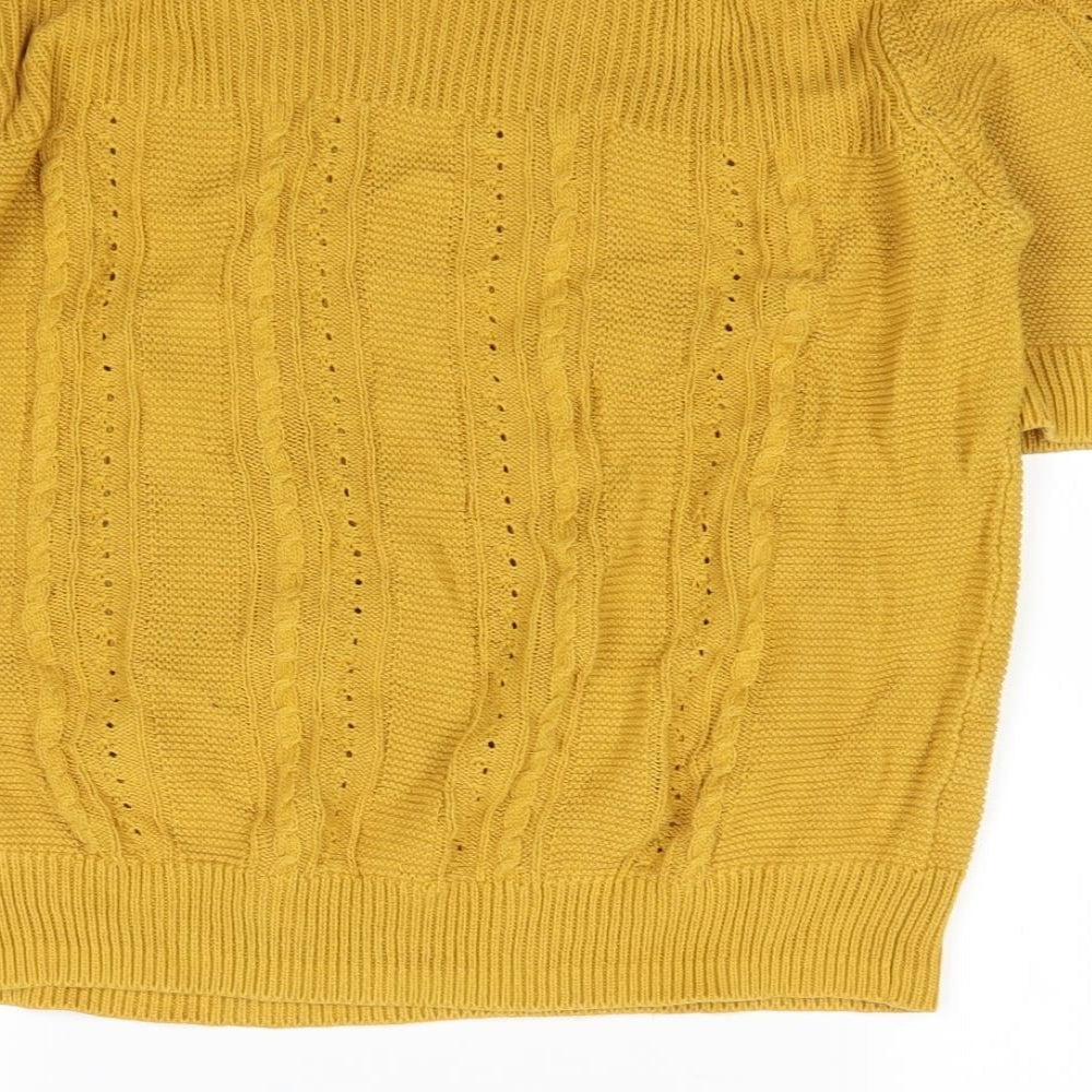 TU Womens Yellow Henley Jumper Size 12
