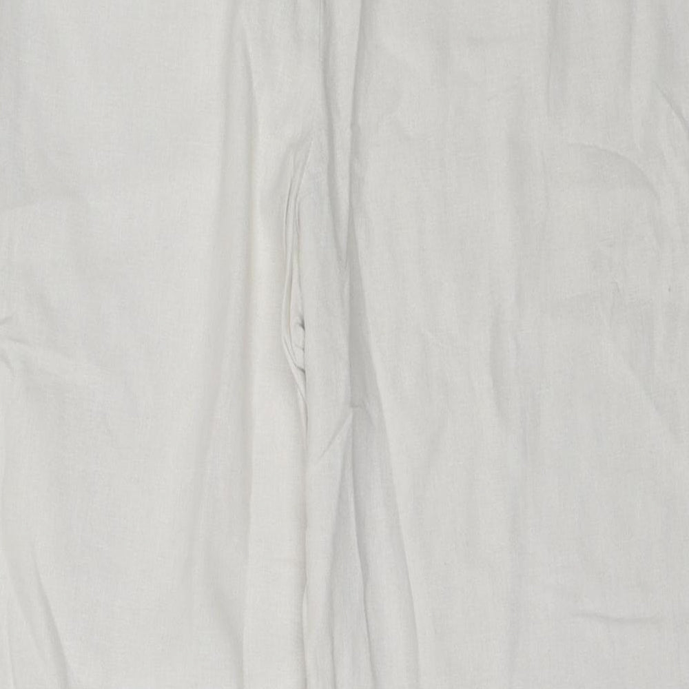Ellie Louis Womens White Trousers Size 12 L22 in