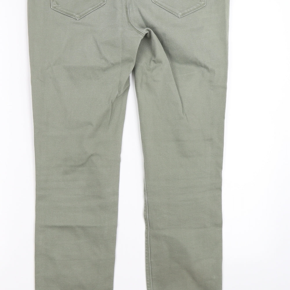 dunned Womens Green Denim Skinny Jeans Size 10 L27 in