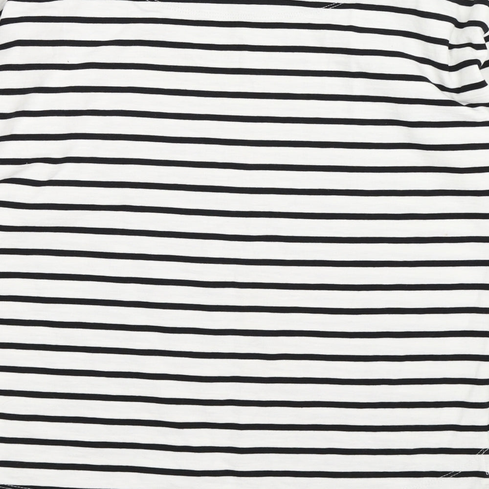 NEXT Womens White Striped Pullover Jumper Size 8