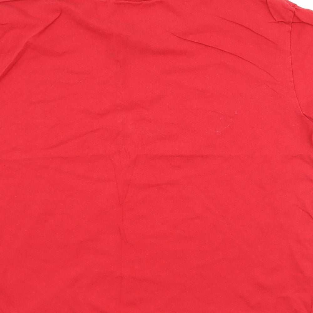 Fred & Boston Mens Red T-Shirt Size 2XL - graphic