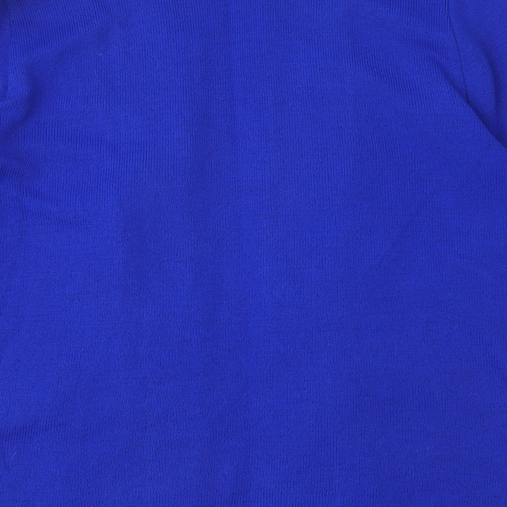 ME Womens Blue Knit Cardigan Jumper Size M
