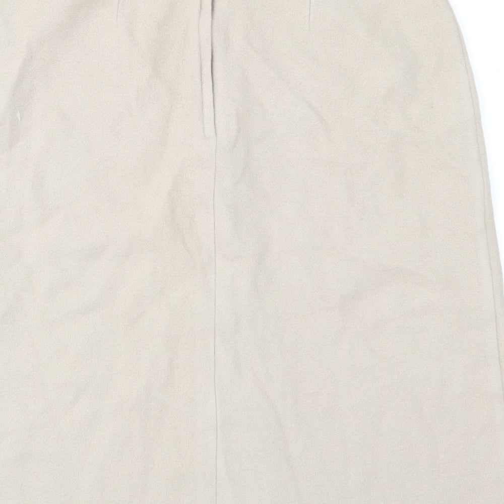 Topshop Womens Beige Flannel Straight & Pencil Skirt Size 8
