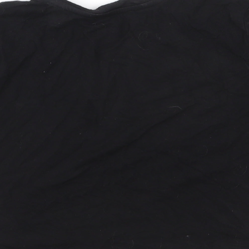 New Look Girls Black Jersey Cropped T-Shirt Size 9 Years
