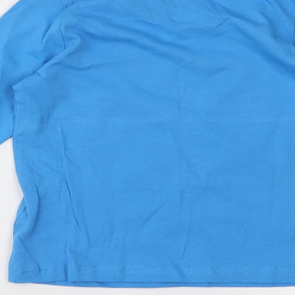 Lupilu Boys Blue Jersey Basic T-Shirt Size 12-18 Months - Bones