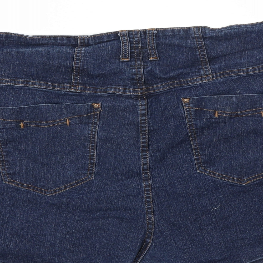 YesYes Womens Blue Hot Pants Shorts Size 22
