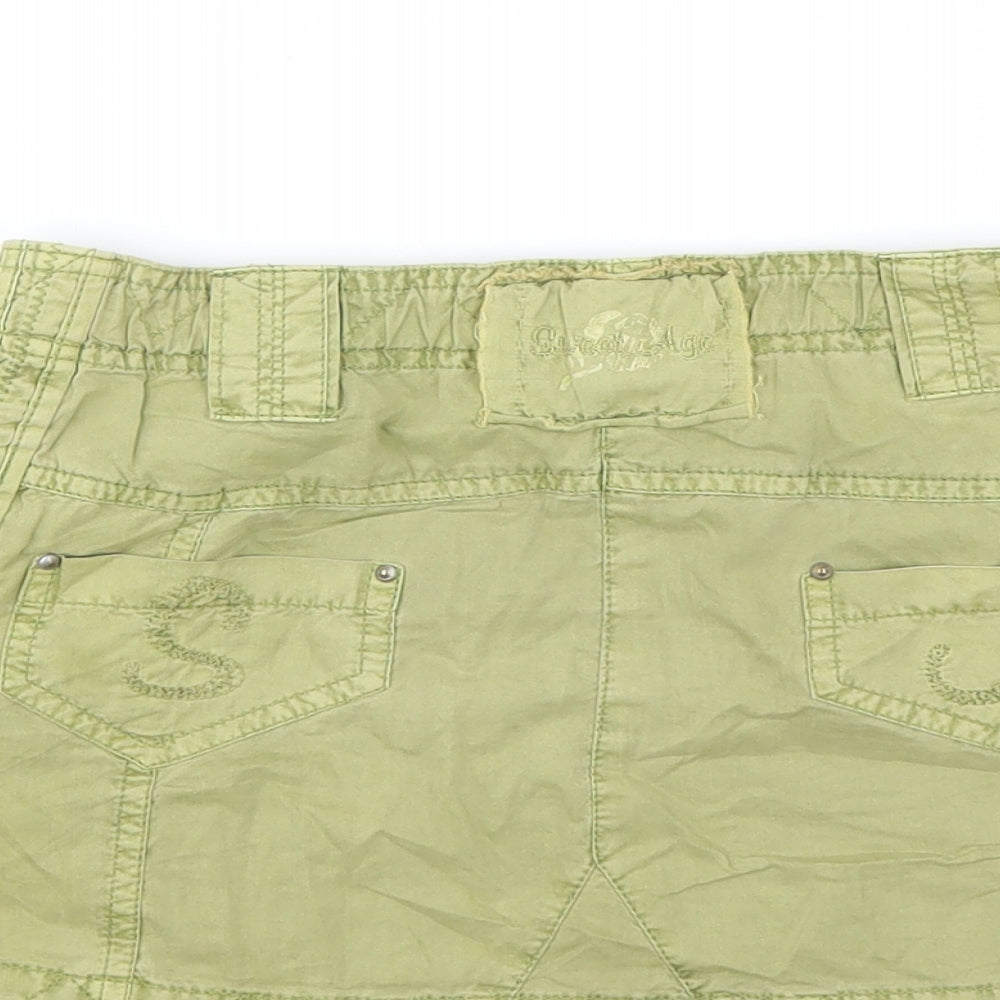 sweetage Girls Green A-Line Skirt Size 7 Years