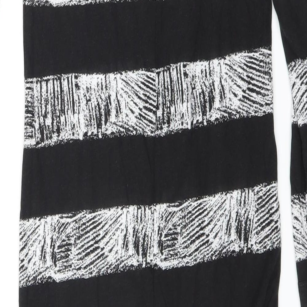 French Connection Womens Black Striped Bodycon Size 10