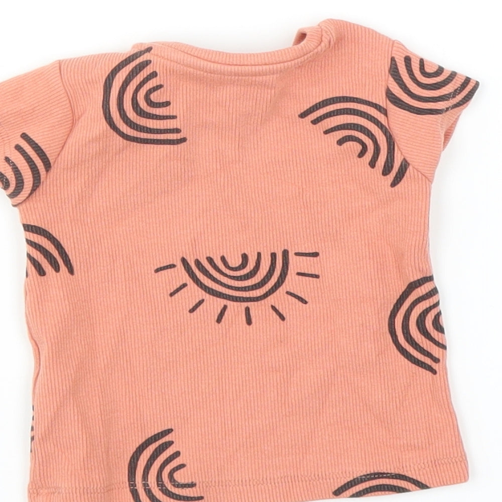 Primark Girls Orange Basic T-Shirt Size 0-3 Months