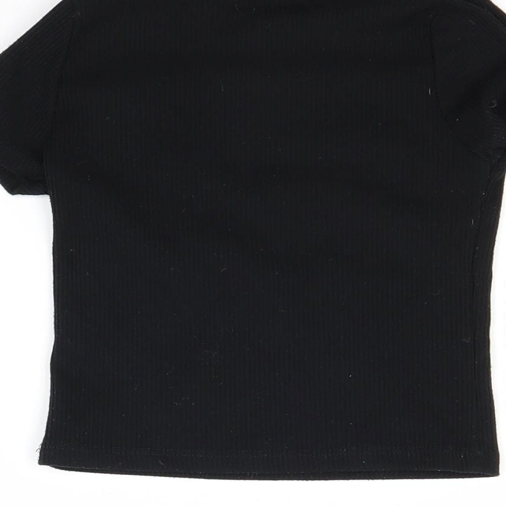 River Island Girls Black Pullover Jumper Size 5-6 Years