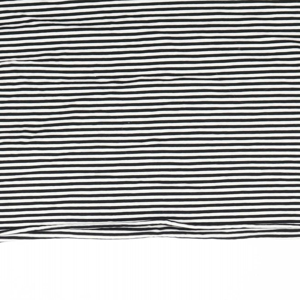 NEXT Girls White Striped Pullover Sweatshirt Size 7-8 Years
