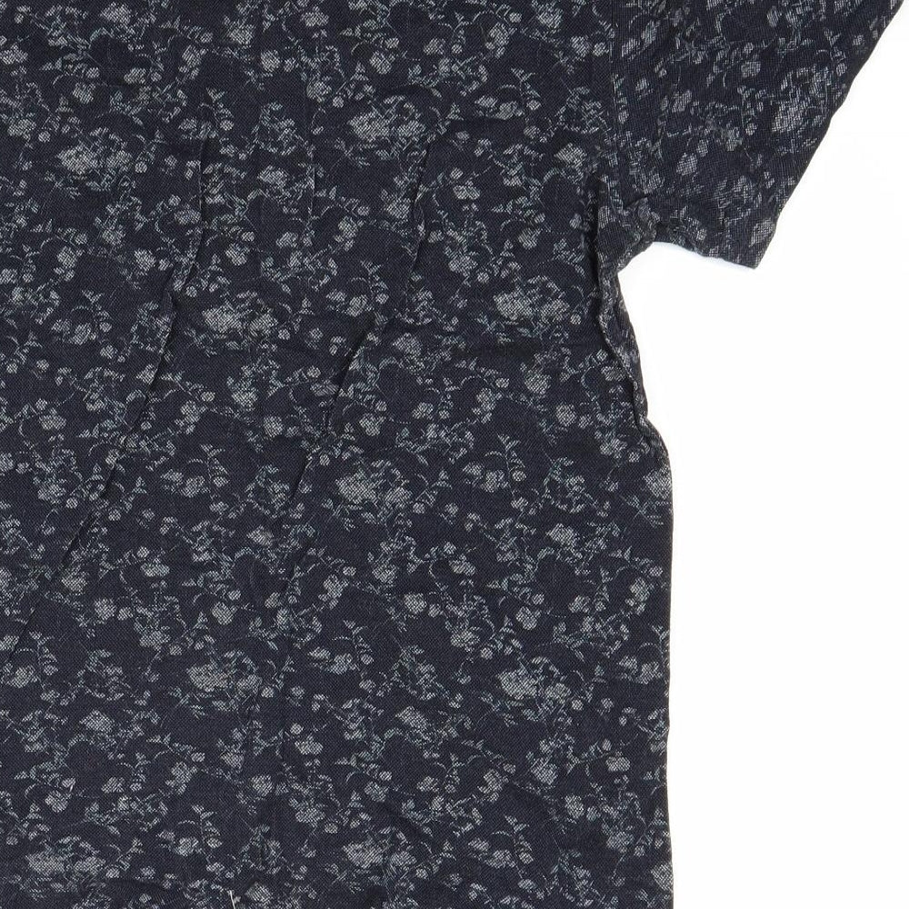 NEXT Womens Blue Floral Basic T-Shirt Size S