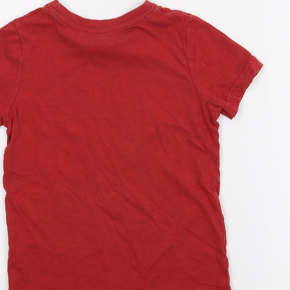 TU Boys Red Basic T-Shirt Size 4 Years
