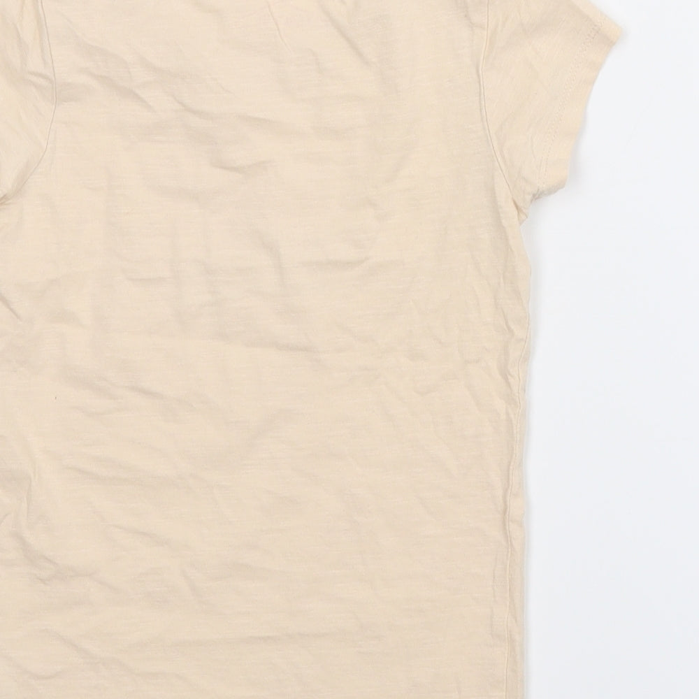 NEXT Girls Beige Basic T-Shirt Size 6 Years