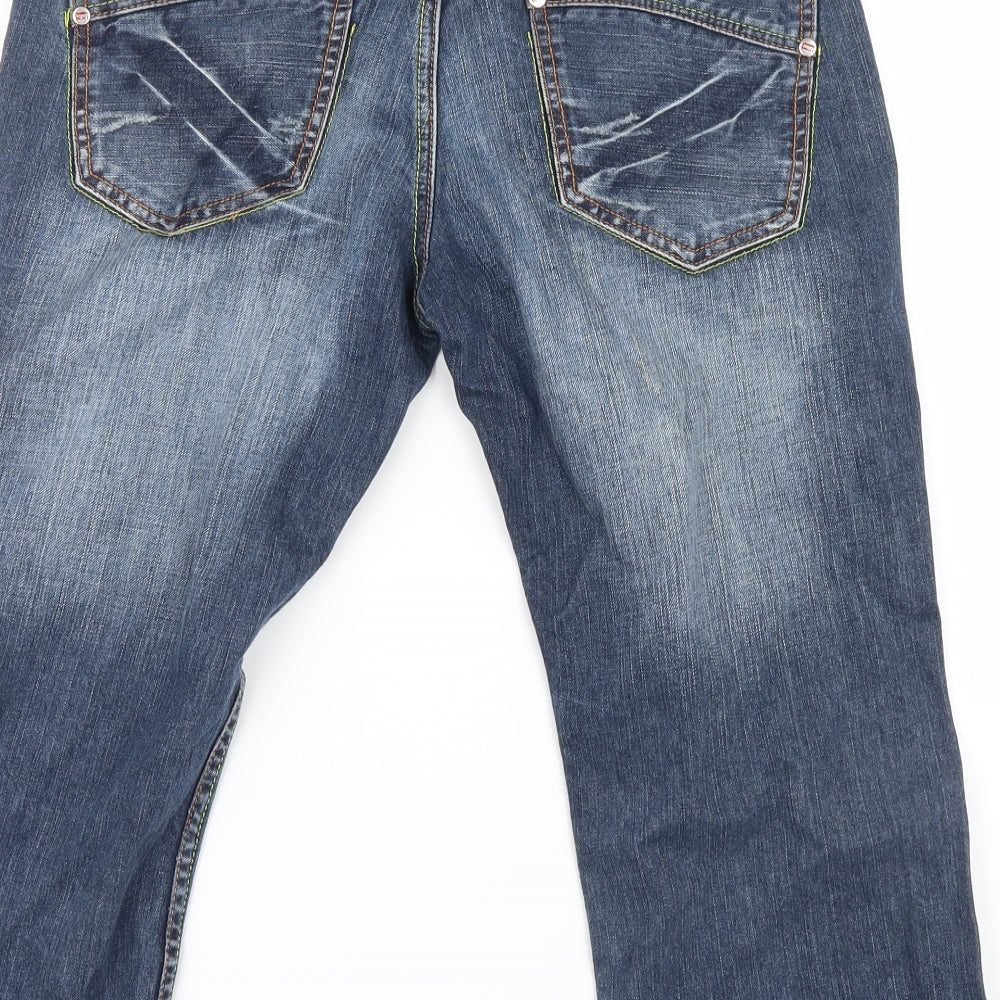 Cropp Mens Blue Denim Cropped Jeans Size 30 in L20 in