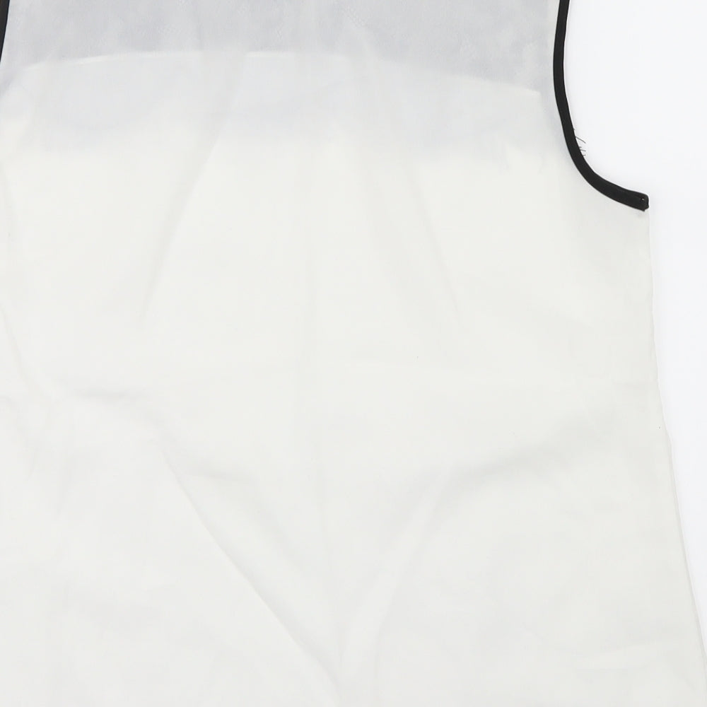 George Womens White Basic Blouse Size 10 - Lace detail