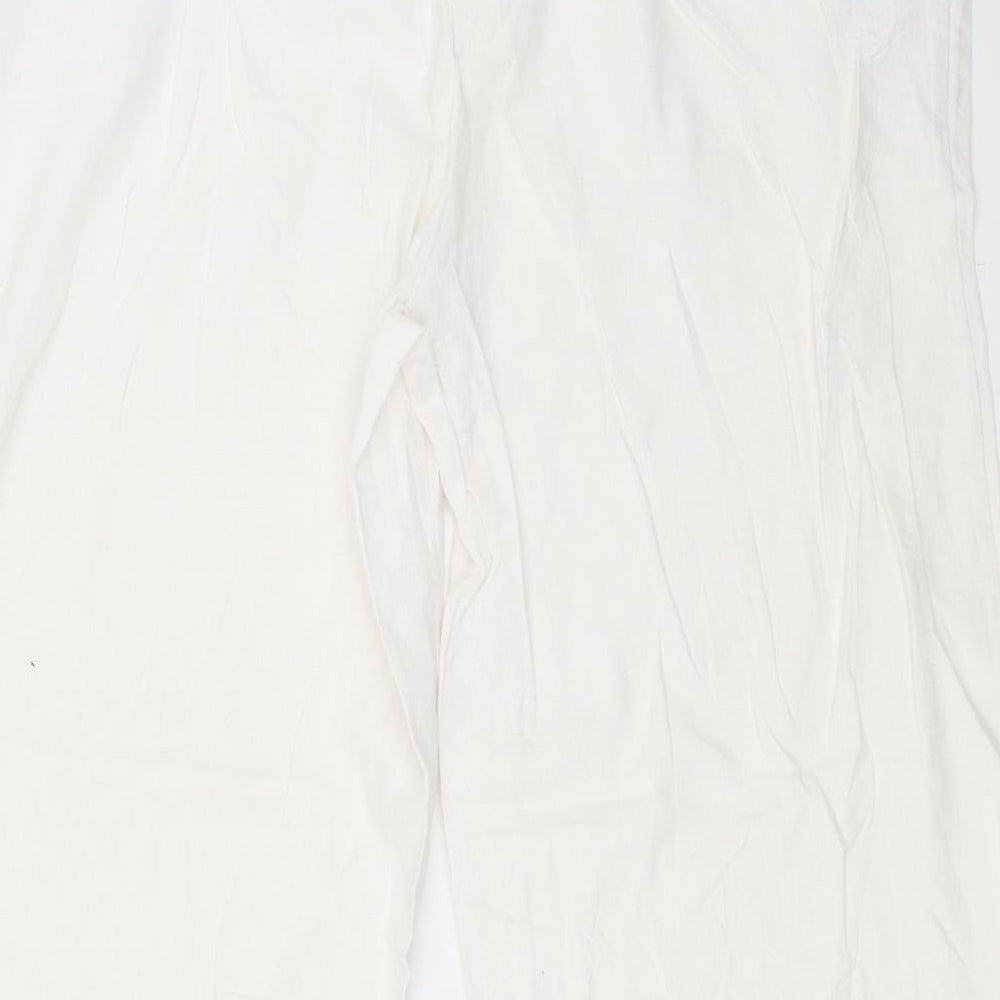 Evie Womens White Trousers Size 14 L20 in