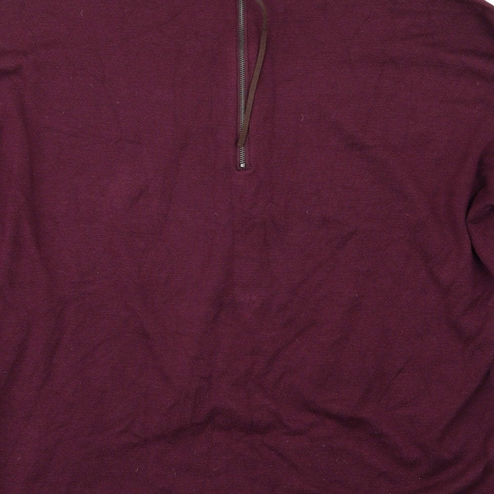 VERO MODA Womens Purple Knit Pullover Jumper Size S - Burgundy