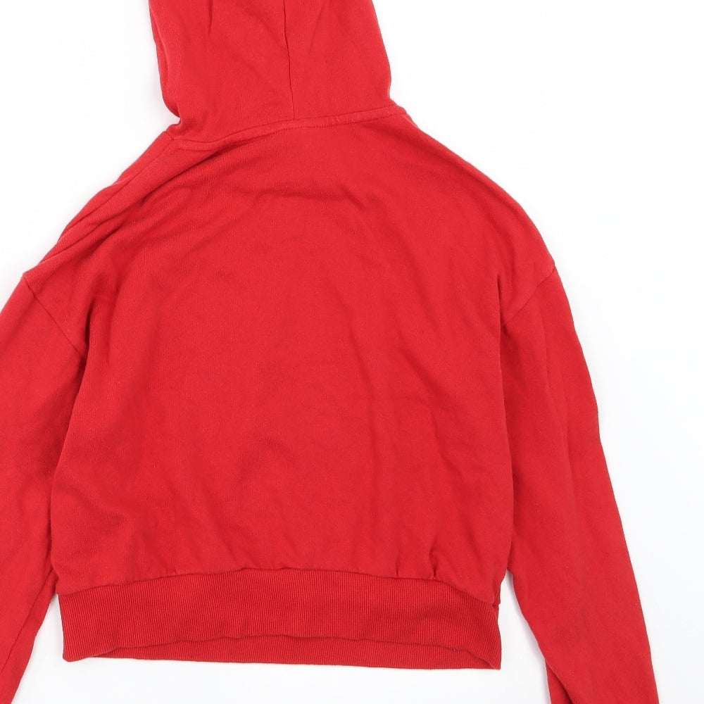 Divided by H&M Womens Red Jersey Pullover Hoodie Size XS