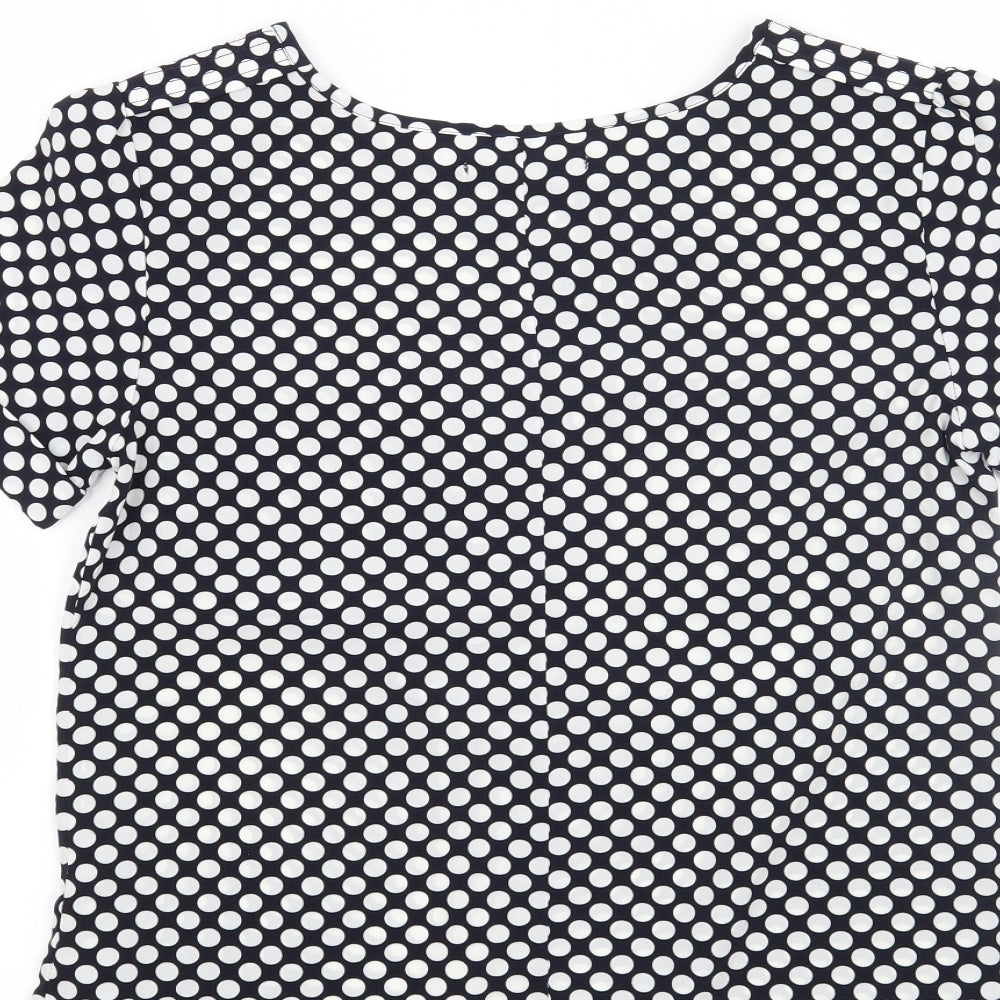 Gap Womens Blue Polka Dot Basic Blouse Size XS