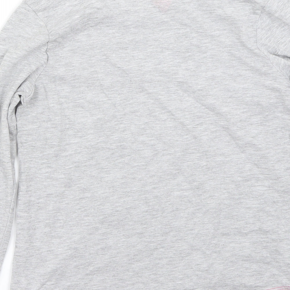 Preworn Girls Grey Basic T-Shirt Size 8 Years