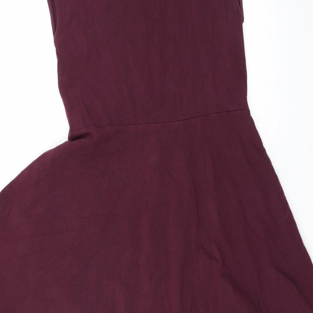 Topshop Womens Purple A-Line Size 10